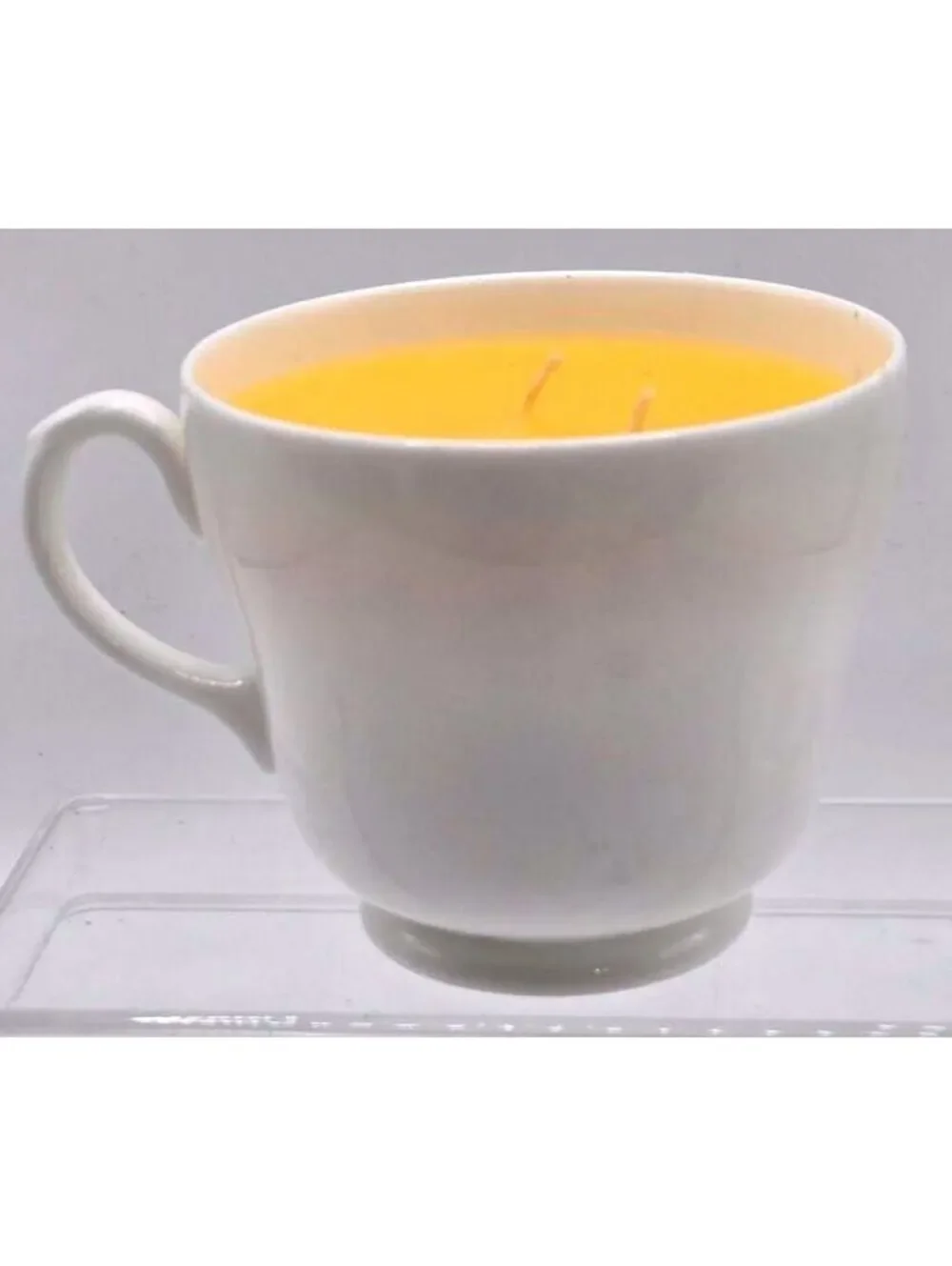 VTG Wedgwood Wild Oats W4166 Bone China Hand-Poured Candle in Tea Cup Set